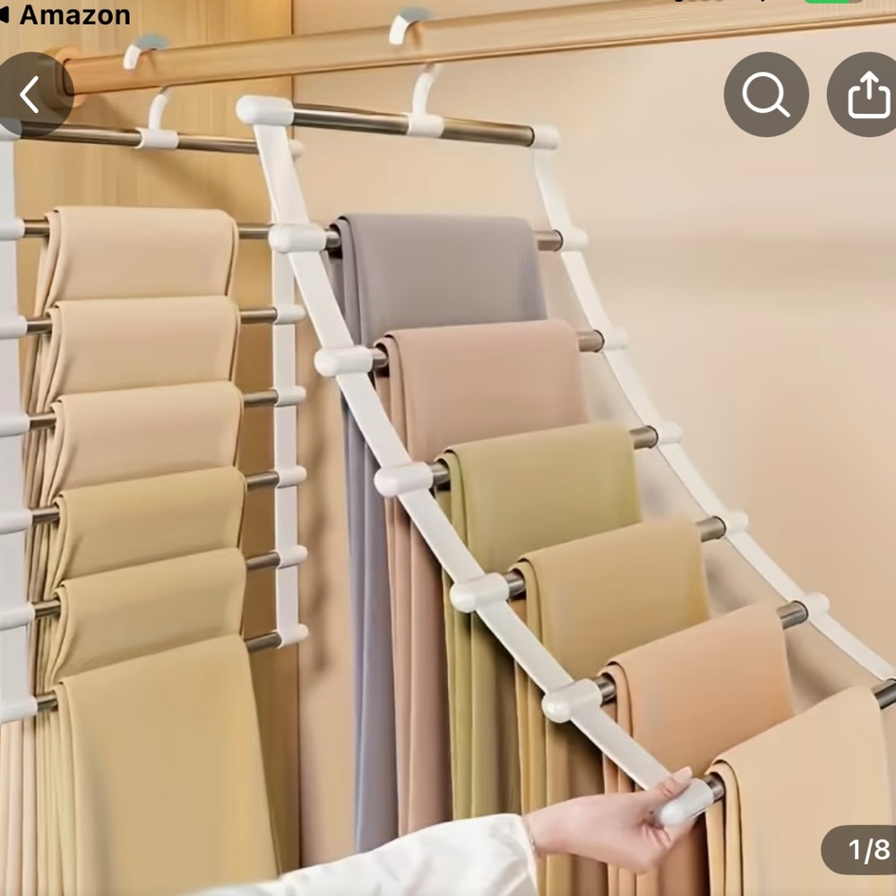 Cream and Gray Closet Accessories Wall-Mounted Organizer